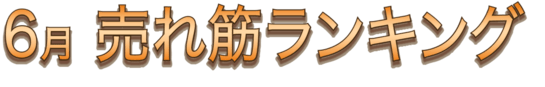 6月 売れ筋ランキング